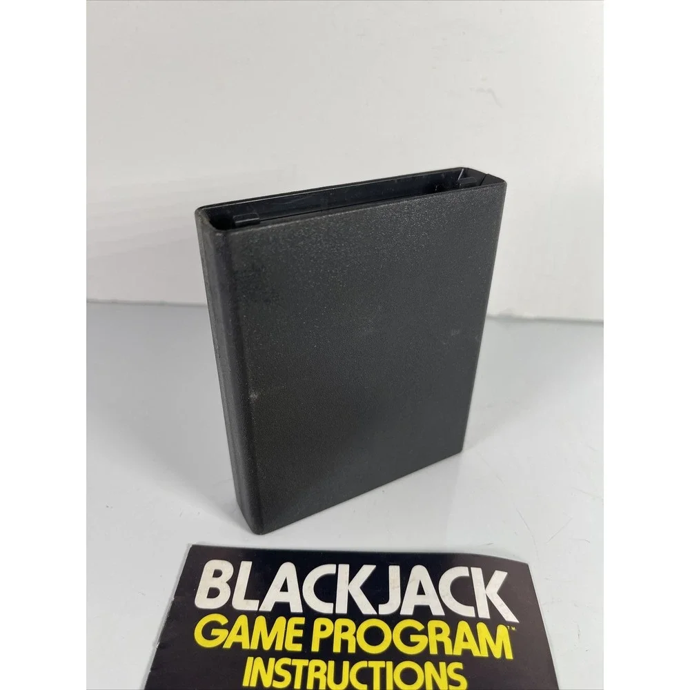 Vintage Atari 2600 Blackjack Video Game Cartridge And Manual RARE CX-2651